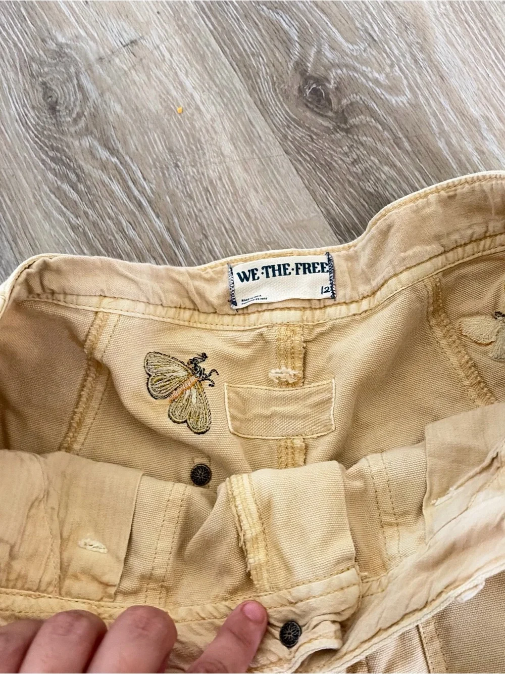 Free People We The Free Milo Garden Party Embroidered insect Shorts